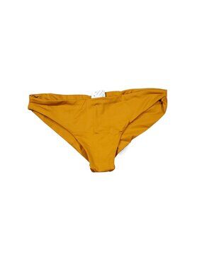 Agua Bendita Lola Solids Low Rise bikini Bottom Mustard Gold Size Large Yellow